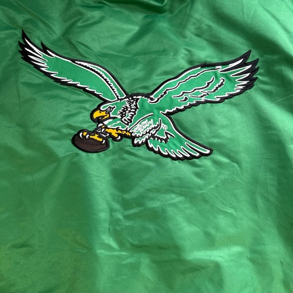 NFL Philadelphia Eagles Varsity Bomber Jacket Kelly Green Retro Men's XXL NWT - Picture 8 of 9